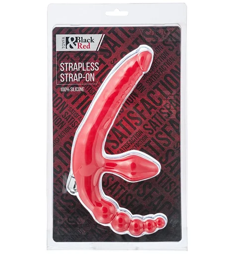 Страпон безремневой ToyFa Black&Red красный фото 3