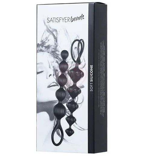 Набор из 2 анальных цепочек Satisfyer Beads чёрный фото 2