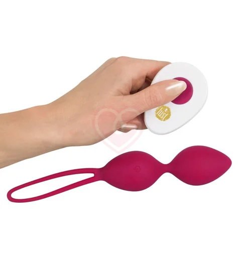 Вагинальные шарики с вибрацией и пультом Lust Love Balls розовый фото 4