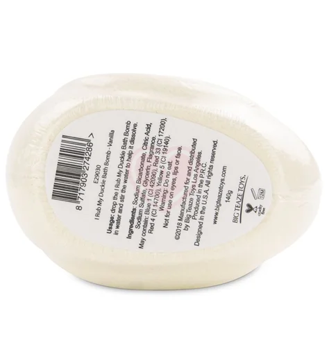 Бомбочка для ванны в виде уточки I Rub My Duckie ванильная фото 3