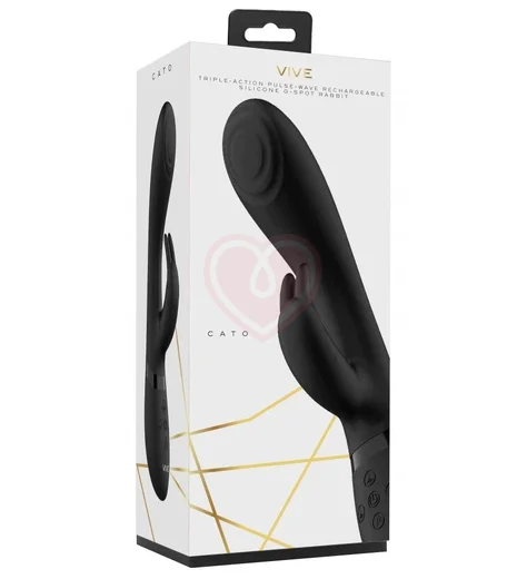 Вибратор Cato с клиторальным стимулятором и пульсацией для зоны G чёрный фото 2