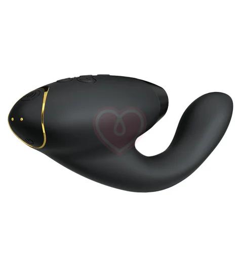 Вибратор с бесконтактной стимуляцией клитора Womanizer DUO 2 чёрный фото 7