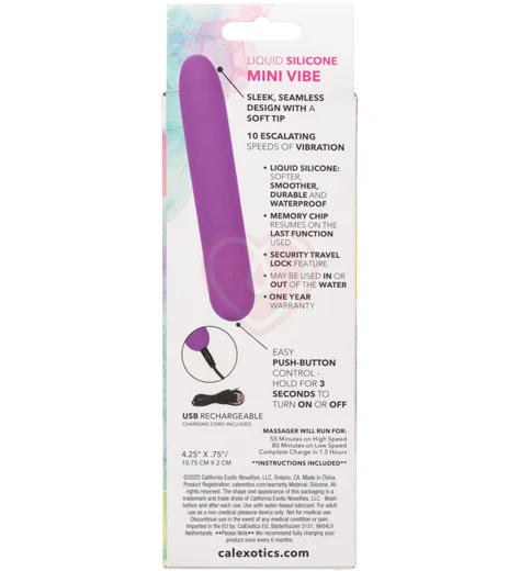 Прямой вибратор Bliss Liquid Mini Vibe фиолетовый фото 6