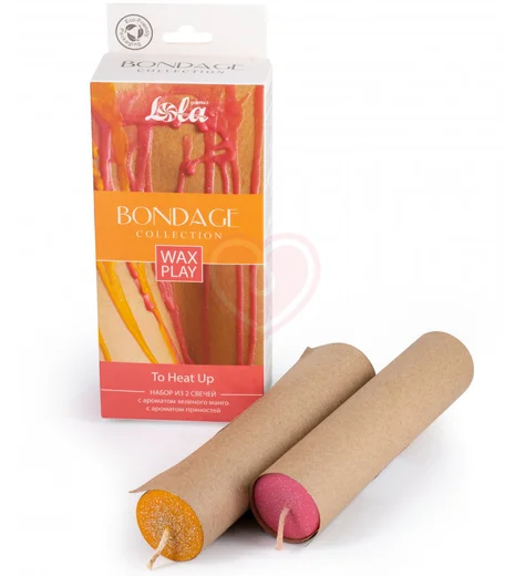 Набор из 2 восковых свечей Wax Play To Heat Up с ароматами пряностей и манго фото 2