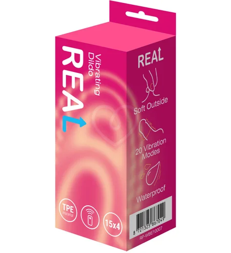 Реалистичный вибратор Real с пультом телесного цвета фото 11