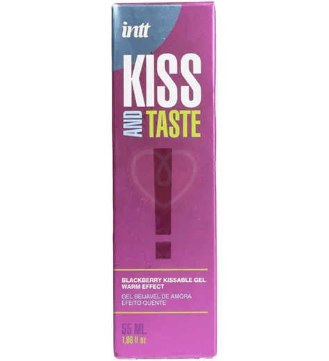 Гель для массажа с разогревающим эффектом Intt Kiss And Taste с ароматом ежевики 55 мл фото 2