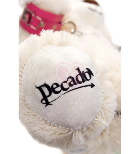 Розовый бондажный набор Pecado с белым медведем фото 2