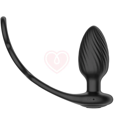 Анальная вибропробка с эрекционными кольцами Nexus Tornado Cock Ball Rings чёрная фото 2