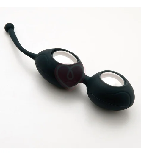 Вагинальные шарики '50 оттенков серого' Delicious Pleasure Silicone Ben Wa Balls чёрные фото 4