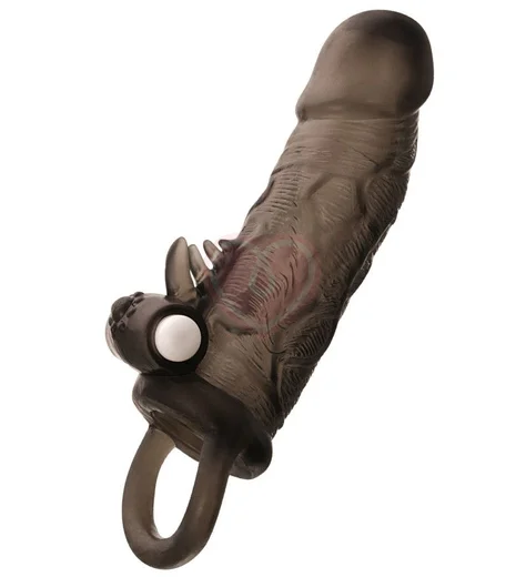 Вибронасадка на пенис с клиторальной стимуляцией ToyFa Xlover 14 см чёрная фото 2