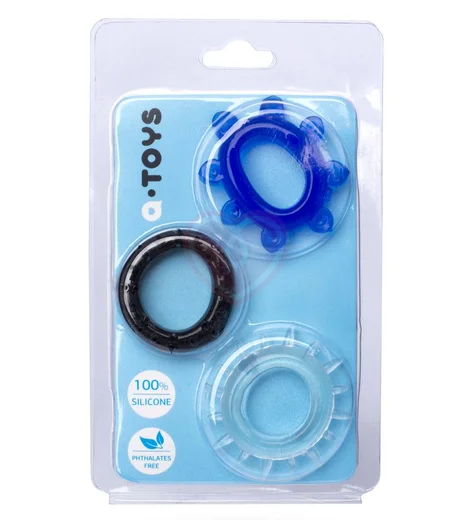 Набор разноцветных стимулирующих колец ToyFa A-Toys фото 2