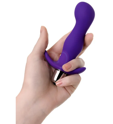 Анальная вибропробка A-Toys Vibro Anal Plug M фиолетовая фото 3