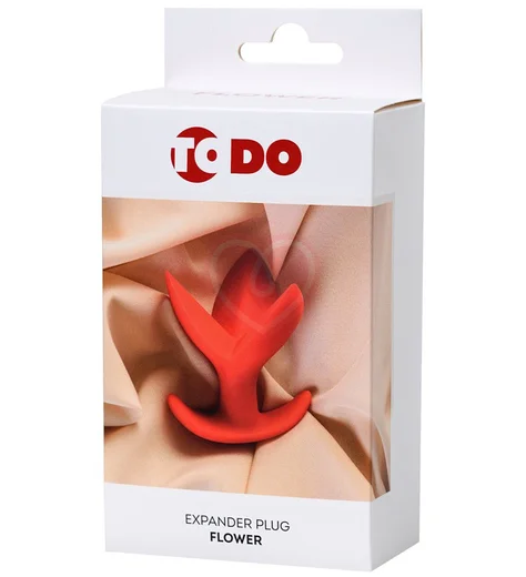 Расширяющая анальная пробка ToDo Flower красная фото 5