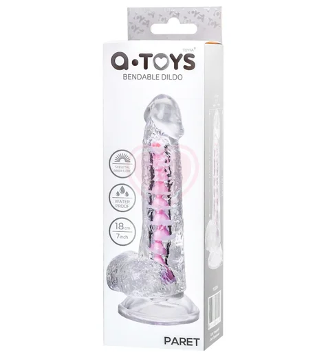 Гибкий фаллоимитатор A-Toys Paret прозрачный 18 см фото 5