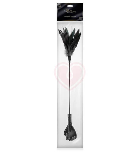 Щекоталка-стек Sweet Caress с чёрными перьями фото 3