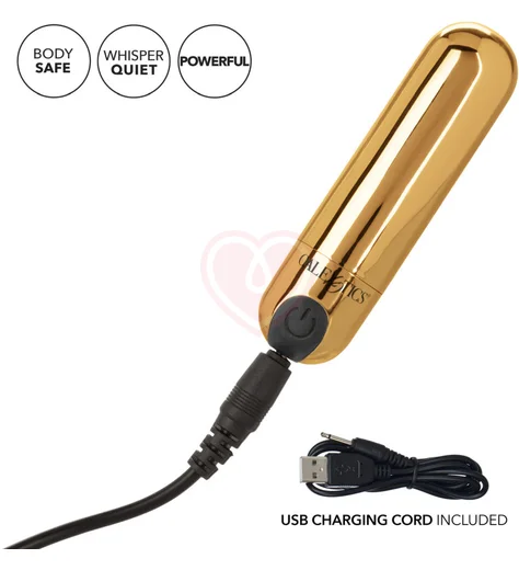 Вибропуля с чехлом для хранения Hideaway Bullet золотая фото 3