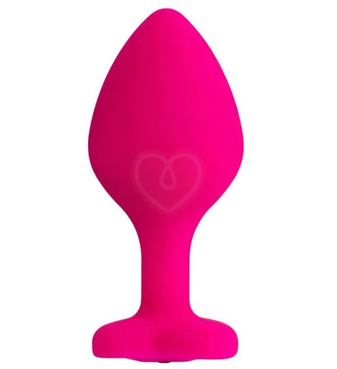 Анальная розовая пробка ToDo by Toyfa Diamond Heart S с кристаллом сердечком фото 6