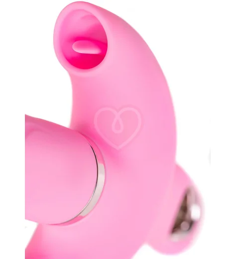 Поворотный вибратор с вакуумно-волновой и анальной стимуляцией Jos Twistme розовый фото 9