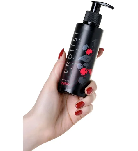 Съедобное массажное масло Erotist Cherry со вкусом вишни 150 мл фото 2