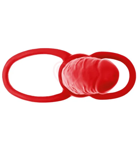 Насадка для двойного проникновения Black Red by Toyfa красная фото 2