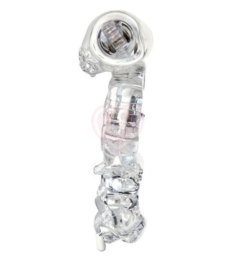 Эрекционное виброкольцо с петлёй для мошонки Toyfa прозрачное фото 2