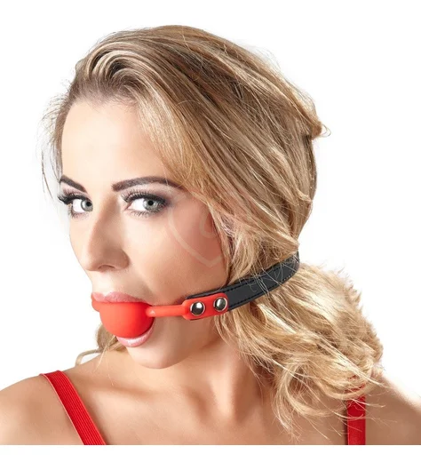 Кляп с шариком Bad Kitty красный фото 4