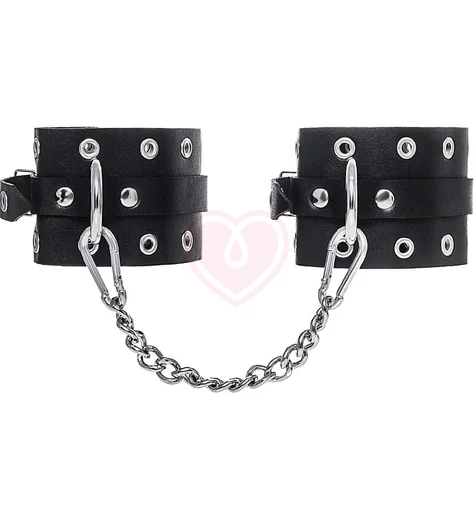 Оковы на ноги с люверсами Pecado BDSM черные фото 8