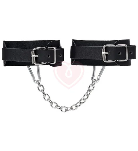 Мини-оковы на ноги со скругленными углами Pecado BDSM черные фото 3