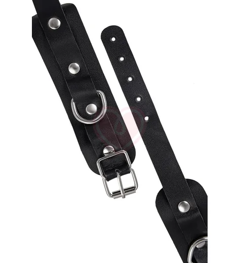 Мини-оковы на ноги со скругленными углами Pecado BDSM черные фото 5