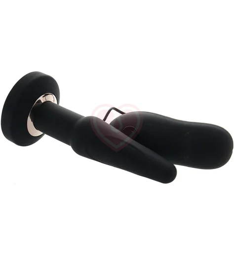 Анальная вибропробка с пультом Fredericks черная фото 5