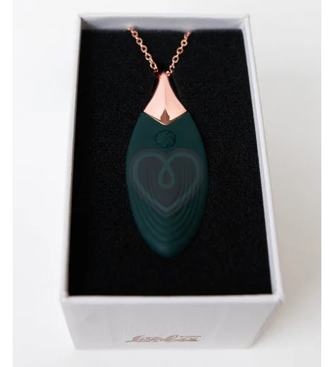 Клиторальный вибратор-кулон Liberty Leaf зелёный фото 5