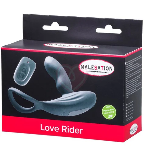 Стимулятор простаты с эрекционным кольцом и пультом Malesation Love Rider фото 3