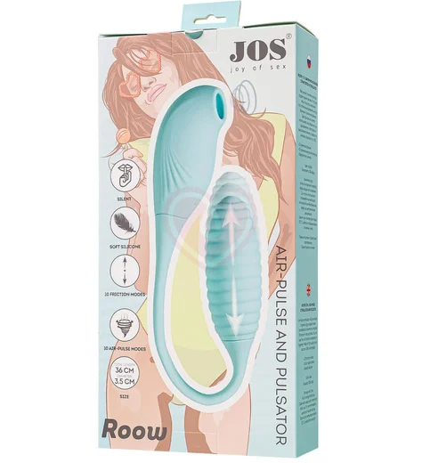 Вакуумно-волновой стимулятор и яйцо-пульсатор Jos Roow голубой фото 11