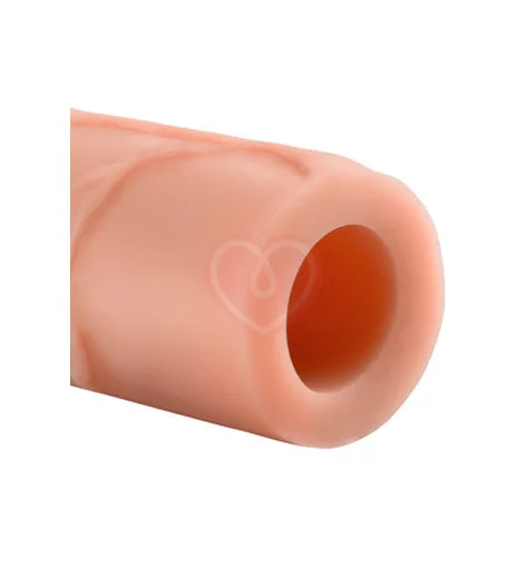 Удлиняющая и утолщающая насадка для пениса Mega Extension 20 см телесная фото 3
