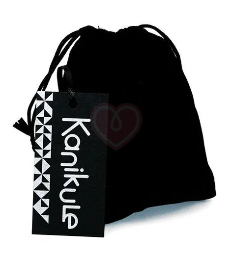 Маленькая алюминиевая анальная пробка Small с розовым стразом фото 2