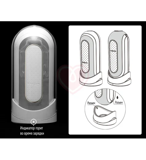 Мастурбатор с вибрацией Tenga Flip Zero EV белый фото 3