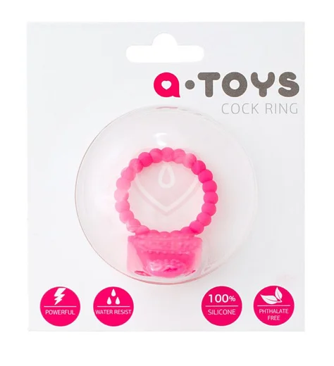 Виброкольцо со стимулятором клитора ToyFa A-Toys розовое фото 2