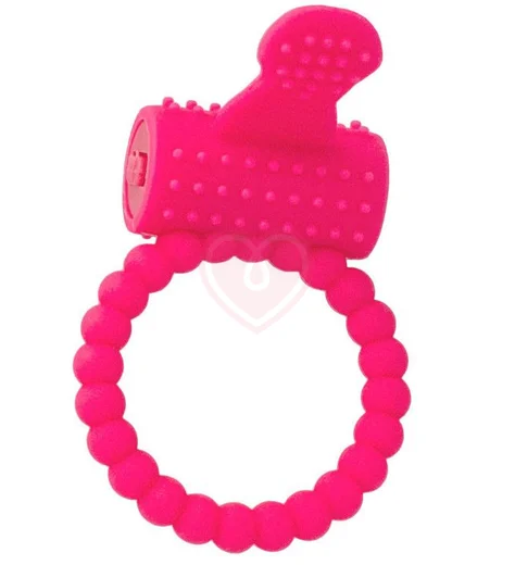 Виброкольцо со стимулятором клитора ToyFa A-Toys розовое фото 3