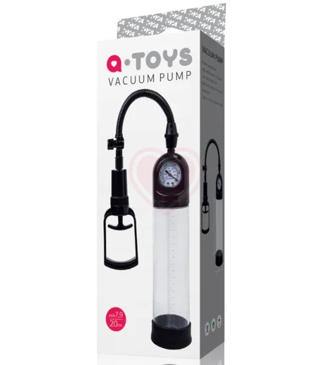 Вакуумная помпа с манометром ToyFa A-Toys 20 см чёрная фото 2