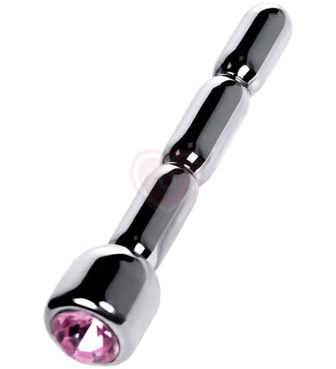 Уретральный стимулятор с розовым стразом Toyfa Metal фото 2