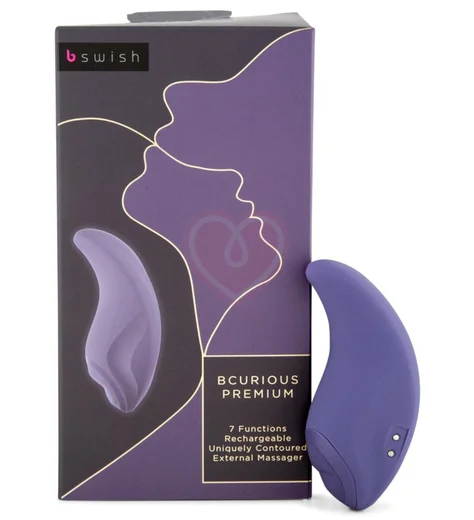 Изогнутый мини-вибратор Bcurious Premium Massager фиолетовый фото 4