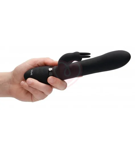 Вибратор Amoris с двигающимися бусинами и клиторальным стимулятором чёрный фото 3