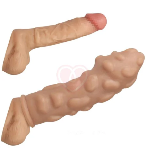 Стимулирующая насадка с бугоркам Kokos Penis Sleeve PS003-L фото 5