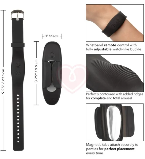 Вибратор для клитора с креплением и браслетом Lock-N-Play Wristband Panty Teaser черный фото 10