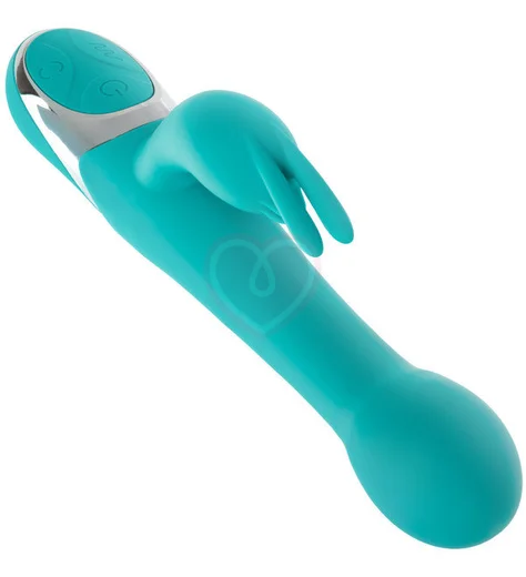 Вибратор-кролик Enchanted Oscillate с вращением голубой фото 3