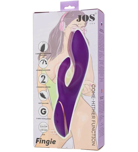Вибратор-кролик с манящими движениями Jos Fingie фиолетовый фото 11