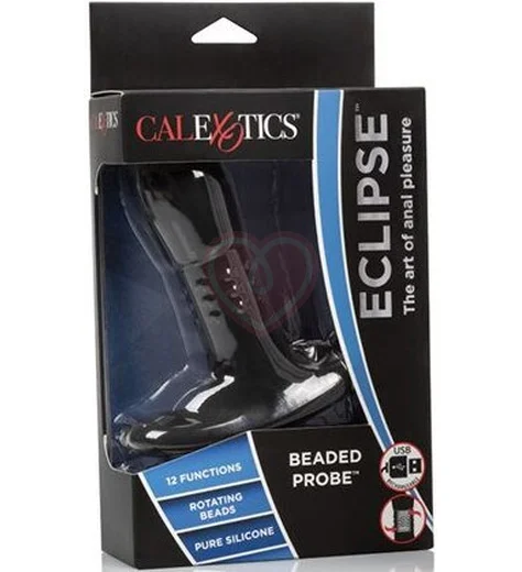 Стимулятор простаты Eclipse Beaded Probe с вибрацией и ротацией черный фото 5