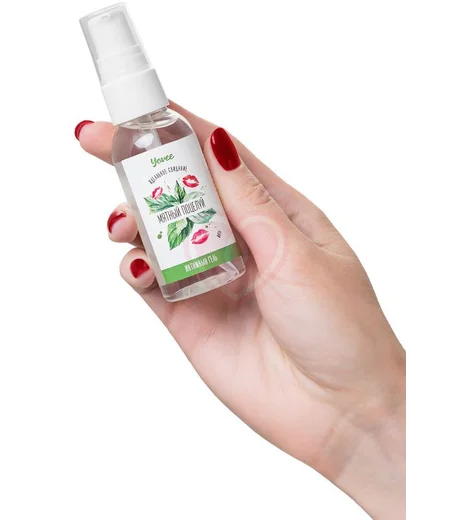 Съедобная гель-смазка Yovee Мятный поцелуй с Д-Пантенолом и вкусом мяты 50 мл фото 2