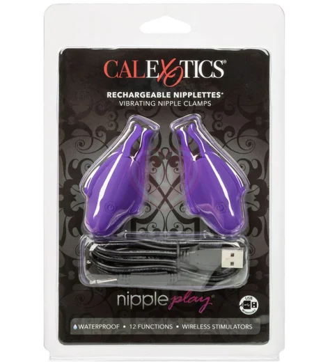 Зажимы на соски с вибрацией Nipple Play Nipplettes фиолетовые фото 4
