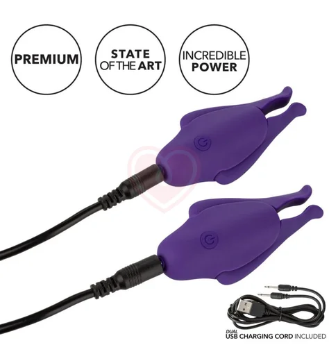 Зажимы на соски с вибрацией Nipple Play Nipplettes фиолетовые фото 6